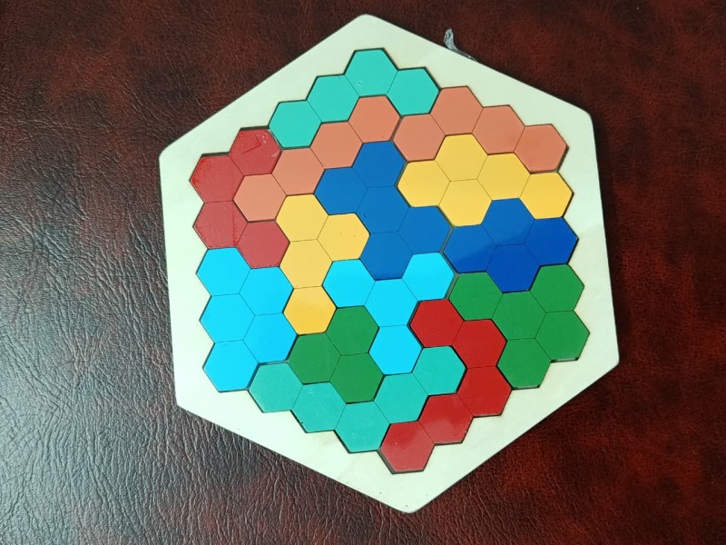 Hexagon  Wooden Puzzle